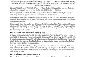 Thông tư liên tịch 35/2014/TTLT-BGDĐT-BTC hướng dẫn 66/2013/QĐ-TTg hỗ trợ chi phí học tập dân tộc thiểu số