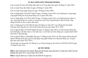 Quyết định 2747/QĐ-UBND 2014 Kế hoạch cung cấp dịch vụ công trực tuyến Khánh Hòa 2015 2016 2020