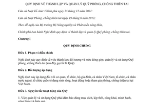 Nghị định 94/2014/NĐ-CP thành lập quản lý Quỹ phòng chống thiên tai