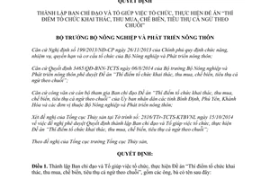 Quyết định 4470/QĐ-BNN-TCTS 2014 khai thác thu mua chế biến tiêu thụ cá ngừ theo chuỗi