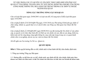 Quyết định 2900/QĐ-TCHQ 2014 phân cấp ủy quyền quản lý tài chính đầu tư xây dựng Hải quan