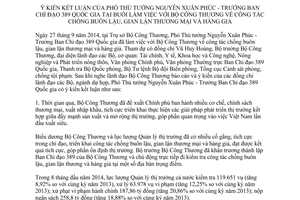 Thông báo 392/TB-VPCP năm 2014 công tác chống buôn lậu gian lận thương mại hàng giả