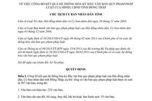 Quyết định 955/QĐ-UBND-HC 2014 kết quả hệ thống hóa văn bản pháp luật Hội đồng Ủy ban Đồng Tháp