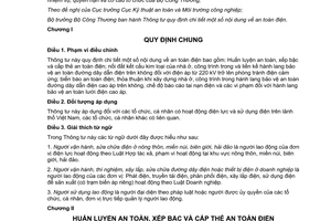Thông tư 31/2014/TT-BCT quy định chi tiết an toàn điện