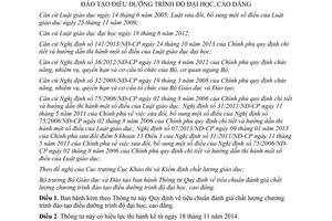 Thông tư 33/2014/TT-BGDĐT tiêu chuẩn đánh giá chất lượng chương trình đào tạo điều dưỡng trình độ đại học cao đẳng