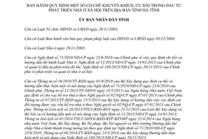 Quyết định 70/2014/QĐ-UBND cơ chế khuyến khích ưu đãi đầu tư phát triển nhà ở xã hội Hà Tĩnh