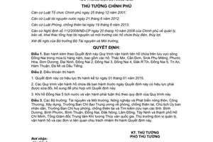 Quyết định 1892/QĐ-TTg 2014 Quy trình vận hành liên hồ chứa lưu vực sông Đồng Nai mùa lũ