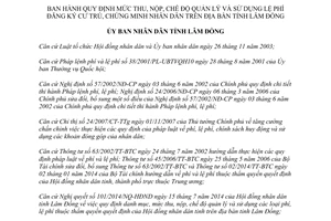 Quyết định 38/2014/QĐ-UBND mức thu nộp quản lý Lệ phí đăng ký cư trú chứng minh nhân dân Lâm Đồng