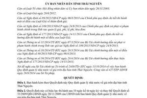 Quyết định 46/2014/QĐ-UBND Quy định quản lý nhà nước về giá Thái Nguyên