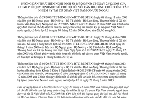 Văn bản hợp nhất 05/VBHN-BNG 2014 hợp nhất Thông tư liên tịch hướng dẫn 157/2005/NĐ-CP chế độ cán bộ công chức