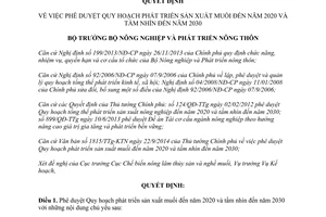 Quyết định 4513/QĐ-BNN-CB 2014 Quy hoạch phát triển sản xuất muối đến 2020 tầm nhìn đến 2030