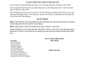 Quyết định 19/2014/QĐ-UBND đánh giá xếp loại chính quyền xã phường thị trấn Tuyên Quang