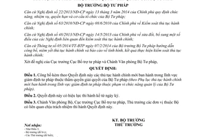 Quyết định 2772/QĐ-BTP năm 2014 thủ tục hành chính mới giám định tư pháp thuộc thẩm quyền Bộ Tư pháp