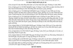 Quyết định 04/2014/QĐ-UBND Quy chế làm việc của Ủy ban nhân dân quận 10 Hồ Chí Minh