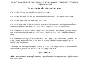 Quyết định 2408/2014/QĐ-UBND Quy chế quản lý sử dụng kinh phí khuyến công Quảng Ninh