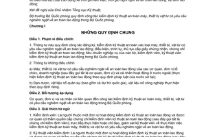 Thông tư 142/2014/TT-BQP kiểm định kỹ thuật an toàn máy thiết bị vật tư yêu cầu nghiêm ngặt