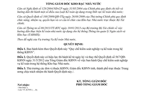 Quyết định 888/QĐ-KBNN 2014 Quy chế kiểm soát nghiệp vụ kế toán trong hệ thống Kho bạc Nhà nước