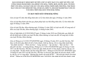 Quyết định 23/2014/QĐ-UBND công nhận gia đình văn hóa xã văn hóa nông thôn mới Đắk Nông