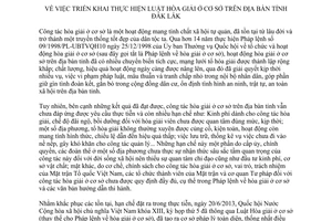 Chỉ thị 11/2014/CT-UBND thực hiện Luật Hòa giải ở cơ sở Đắk Lắk