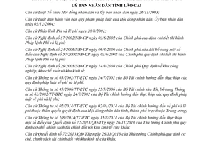 Quyết định 58/2014/QĐ-UBND Phí công trình kết cấu hạ tầng phương tiện ra vào cửa khẩu kinh tế Lào Cai
