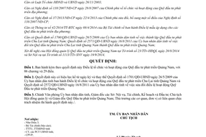 Quyết định 3013/QĐ-UBND 2014 Điều lệ tổ chức hoạt động Quỹ đầu tư phát triển Quảng Nam