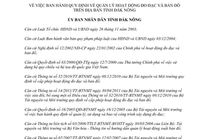 Quyết định 20/2014/QĐ-UBND quy định quản lý hoạt động đo đạc bản đồ Đắk Nông