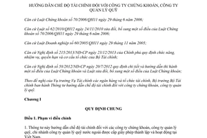 Thông tư 146/2014/TT-BTC hướng dẫn chế độ tài chính công ty chứng khoán quản lý quỹ