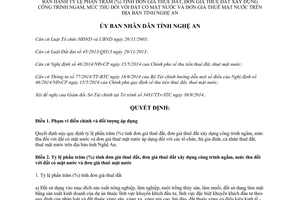 Quyết định 70/2014/QĐ-UBND tỷ lệ phần trăm đơn giá thuê đất xây dựng công trình ngầm Nghệ An