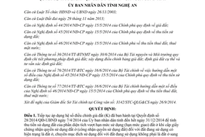 Quyết định 69/2014/QĐ-UBND hệ số điều chỉnh giá đất 28/2014/QĐ-UBND Nghệ An