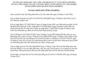 Quyết định 47/2014/QĐ-UBND thu nộp quản lý sử dụng phí bình tuyển công nhận cây mẹ Lâm Đồng