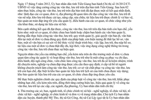 Chỉ thị 25/2014/CT-UBND tăng cường công tác văn thư lưu trữ Tiền Giang