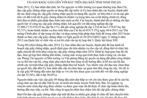 Chỉ thị 27/2014/CT-UBND cấp giấy chứng nhận quyền sử dụng đất quyền sở hữu nhà ở Ninh Thuận