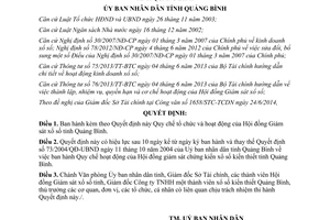 Quyết định 27/2014/QĐ-UBND tổ chức hoạt động Hội đồng Giám sát xổ số Quảng Bình