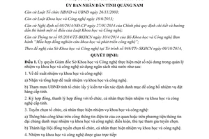 Quyết định 3388/QĐ-UBND năm 2014 ủy quyền quản lý khoa học công nghệ sử dụng ngân sách nhà nước Quảng Nam