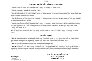 Quyết định 1531/QĐ-UBND năm 2014 quản lý Điều chỉnh quy hoạch chung đô thị Ngã Bảy Hậu Giang đến 2025