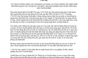 Chỉ thị 24/CT-UBND 2014 đảm bảo an ninh an toàn hệ thống thông tin cơ quan doanh nghiệp nhà nước Hải Phòng