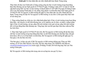 Công văn 4249/BTNMT-TCMT 2014 tăng cường bảo vệ môi trường khai thác khoáng sản