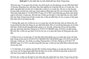 Công văn 5453/BGDĐT-VP năm 2014 chấn chỉnh tình trạng lạm thu cơ sở giáo dục