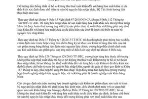 Công văn 14015/BTC-TCHQ năm 2014 hồ sơ không thu thuế xuất khẩu hàng hóa chế biến từ nguyên liệu nhập khẩu