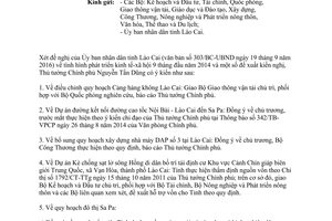 Công văn 7785/VPCP-V.III xử lý đề nghị Lào Cai 2014