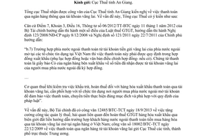 Công văn 4389/TCT-CS 2014 thanh toán qua ngân hàng từ tài khoản vãng lai