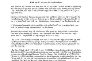 Công văn 14228/BTC-QLG năm 2014 thẩm quyền ban hành mức giá cụ thể dịch vụ khám chữa bệnh