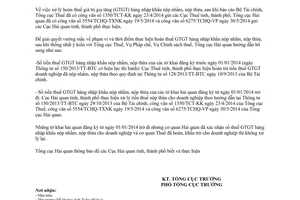 Công văn 12271/TCHQ-TXNK năm 2014 hoàn thuế giá trị gia tăng hàng nhập khẩu nộp nhầm nộp thừa