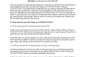 Công văn 14397/BTC-TCHQ 2014 xử lý vướng mắc 128/2013/TT-BTC 22/2014/TT-BTC ghi nhãn hàng hóa