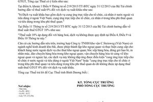 Công văn 4455/TCT-CS 2014 thuế suất thuế giá trị gia tăng dịch vụ xuất khẩu