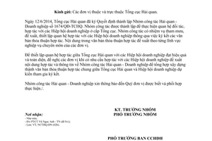 Công văn 12430/TCHQ-NCTHQ-DN 2014 hợp tác với Hiệp hội doanh nghiệp