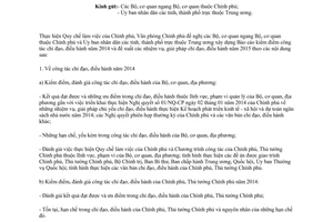 Công văn 8082/VPCP-TH kiểm điểm chỉ đạo điều hành 2014 đăng ký danh mục đề án 2015