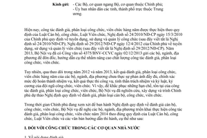 Công văn 4393/BNV-CCVC đánh giá phân loại công viên chức 2014