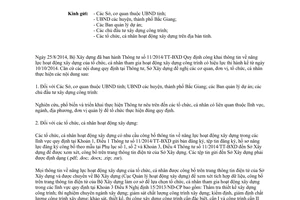 Công văn 1292/SXD-HĐXD 2014 thực hiện 11/2014/TT-BXD công khai thông tin hoạt động xây dựng Bắc Giang