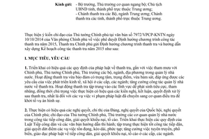 Công văn 2546/TTCP-KHTCTH 2014 hướng dẫn xây dựng Kế hoạch thanh tra 2015